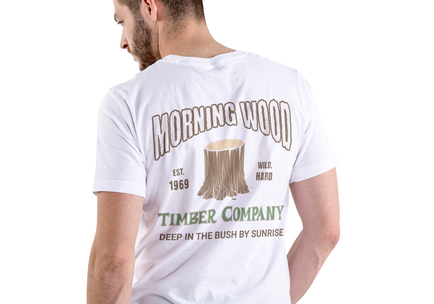 MORNING WOOD TIMBER COMPANY, T-SHIRT, UNISEX, COTTON