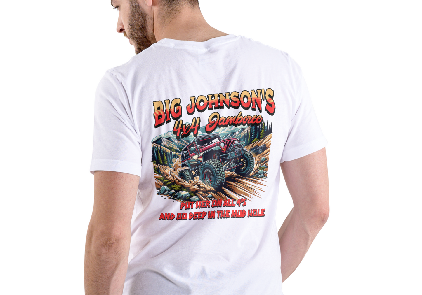 BIG JOHNSON'S 4X4 JAMBOREE, T-SHIRT, UNISEX, COTTON