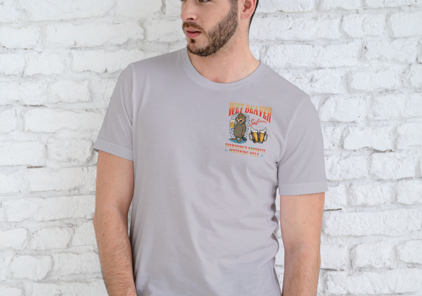 WET BEAVER SALOON, T-SHIRT, UNISEX, COTTON