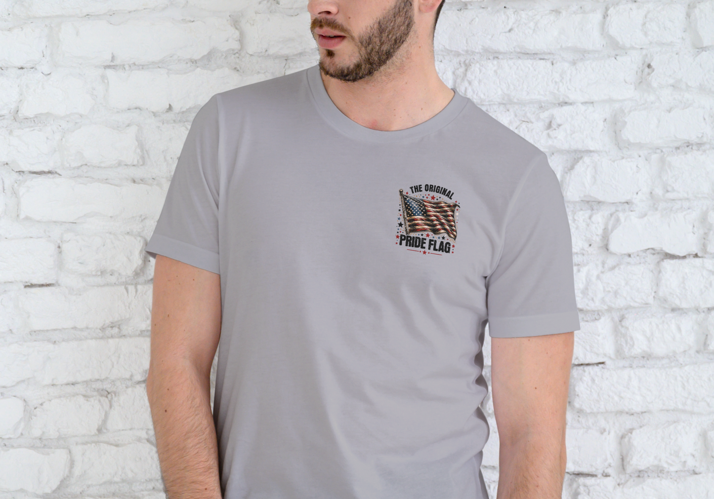 THE ORIGINAL PRIDE FLAG, USA, T-SHIRT, UNISEX, COTTON