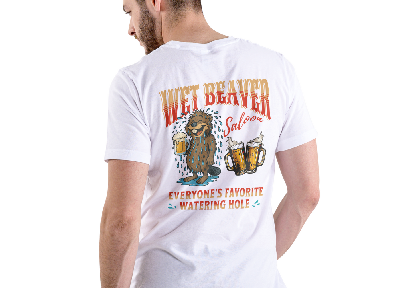 WET BEAVER SALOON, T-SHIRT, UNISEX, COTTON
