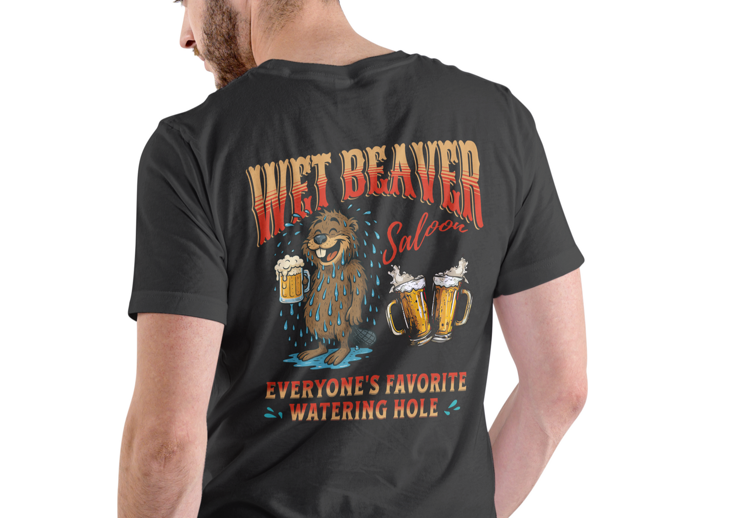 WET BEAVER SALOON, T-SHIRT, UNISEX, COTTON