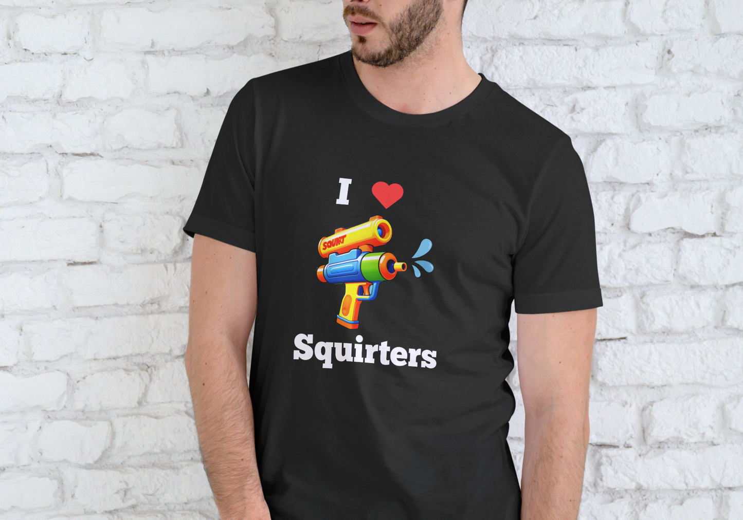 I LOVE SQUIRTERS, T-SHIRT, UNISEX, COTTON