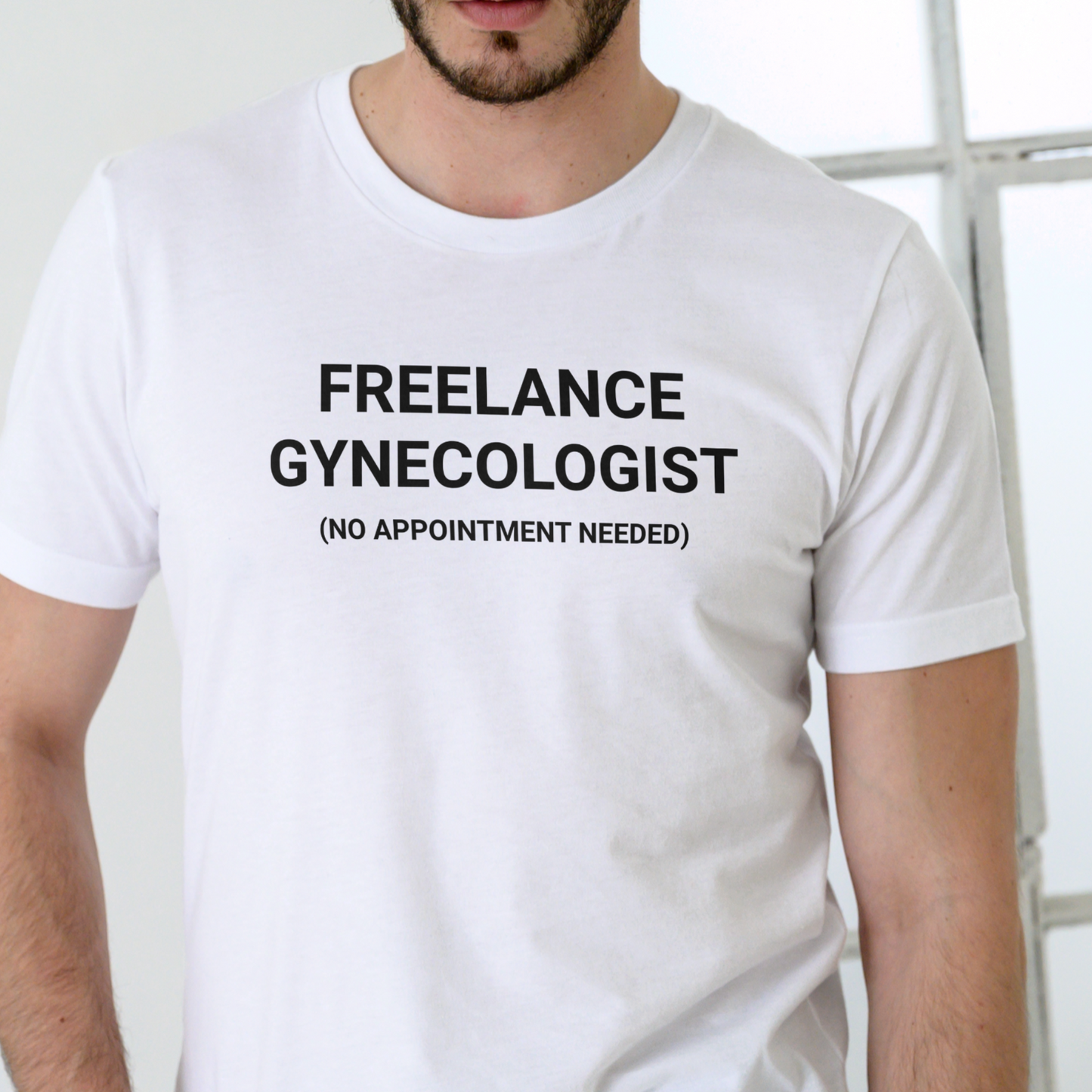 FREELANCE GYNOCOLOGIST, T-SHIRT, UNISEX, COTTON