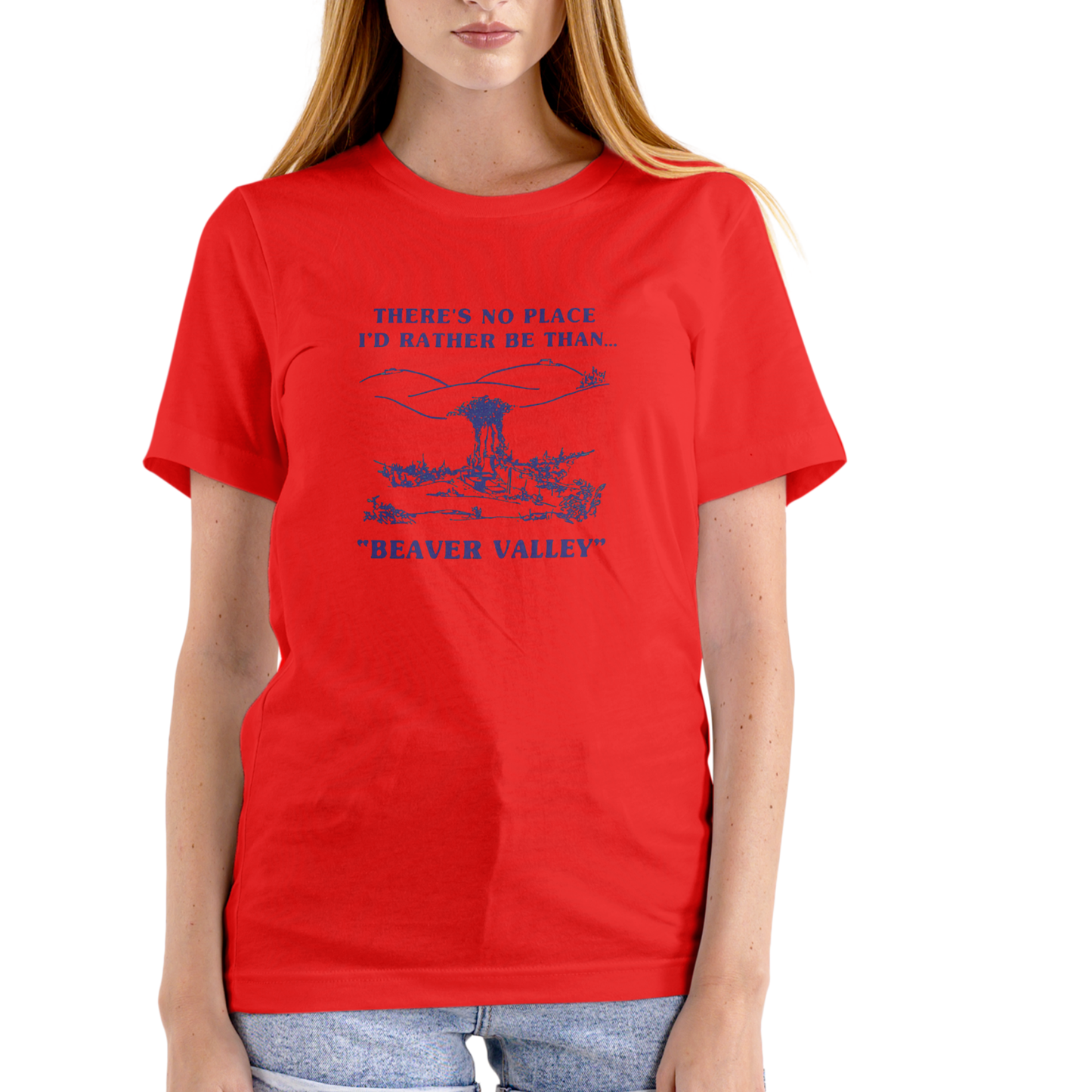 THERE IS NO PLACE I'D RATHER BE THAN BEAVER VALLEY Funny T shirt, Unisex Cotton