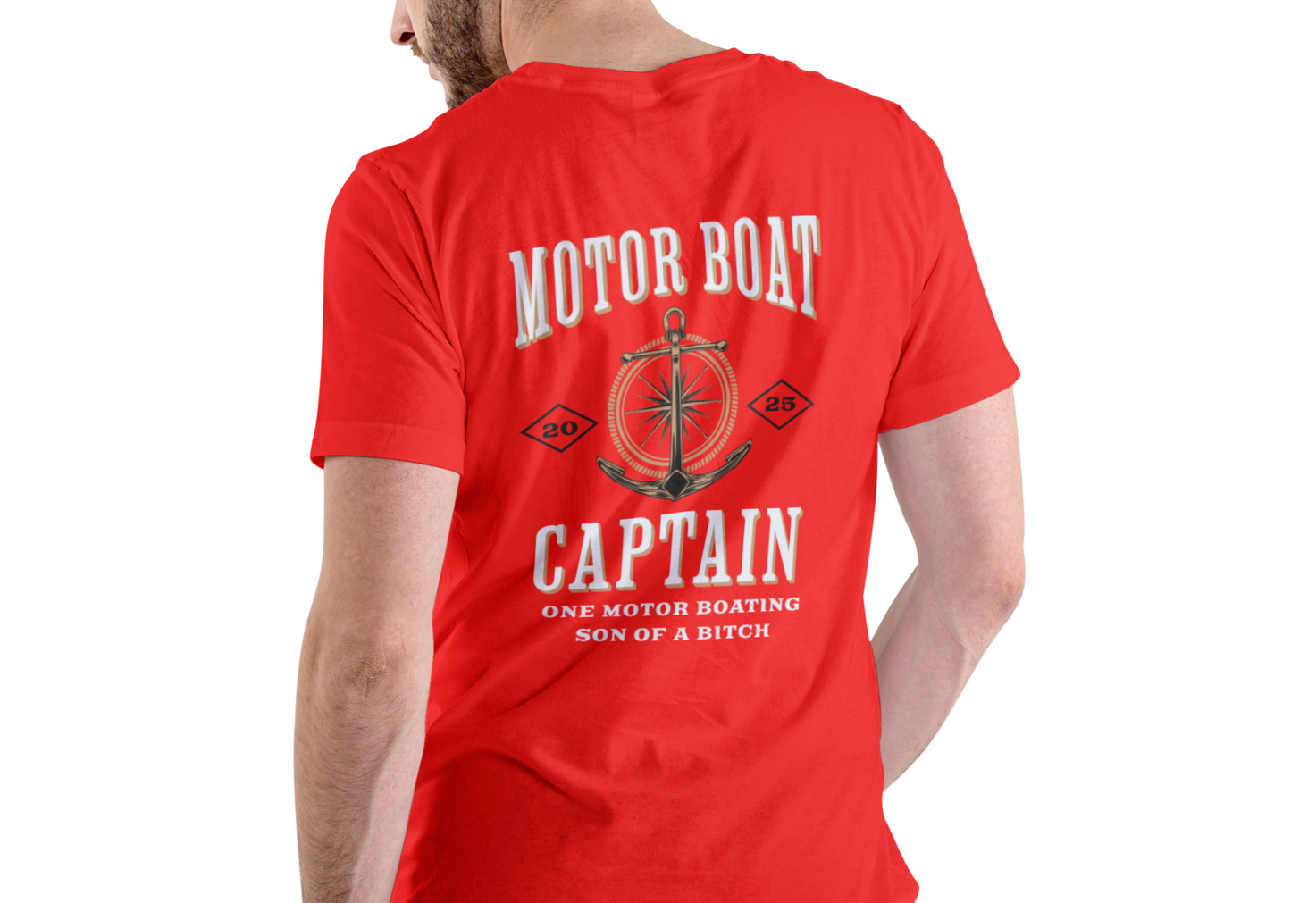 MOTOR BOAT CAPTAIN, T-SHIRT, UNISEX, COTTON