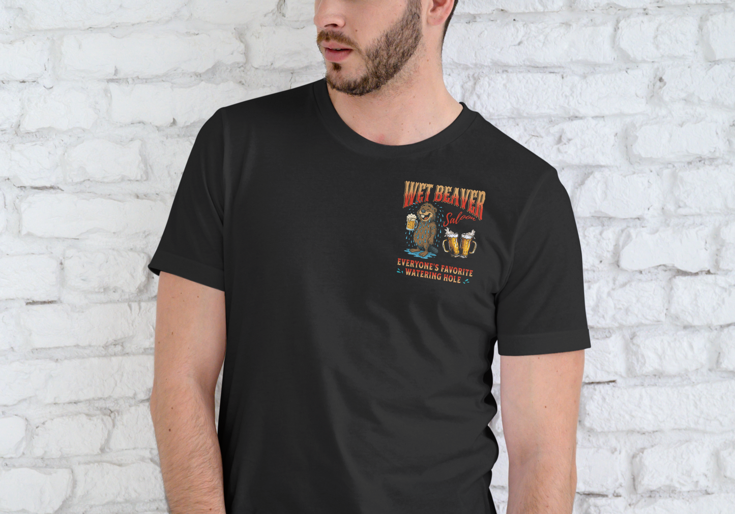 WET BEAVER SALOON, T-SHIRT, UNISEX, COTTON