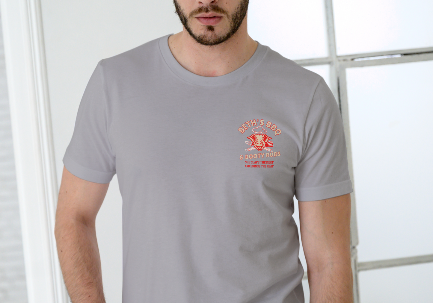 Beth's BBQ and Booty Rubs, T-SHIRT, UNISEX, COTTON