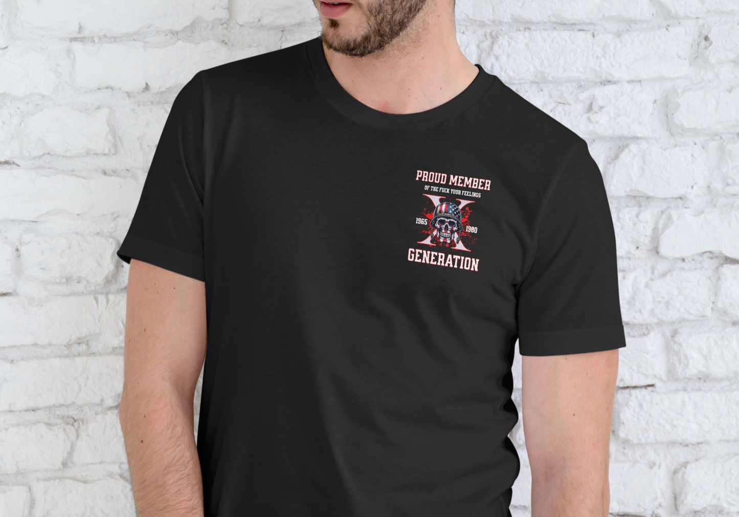 GENERATION X, PROUD MEMBER, T-SHIRT, UNISEX, COTTON