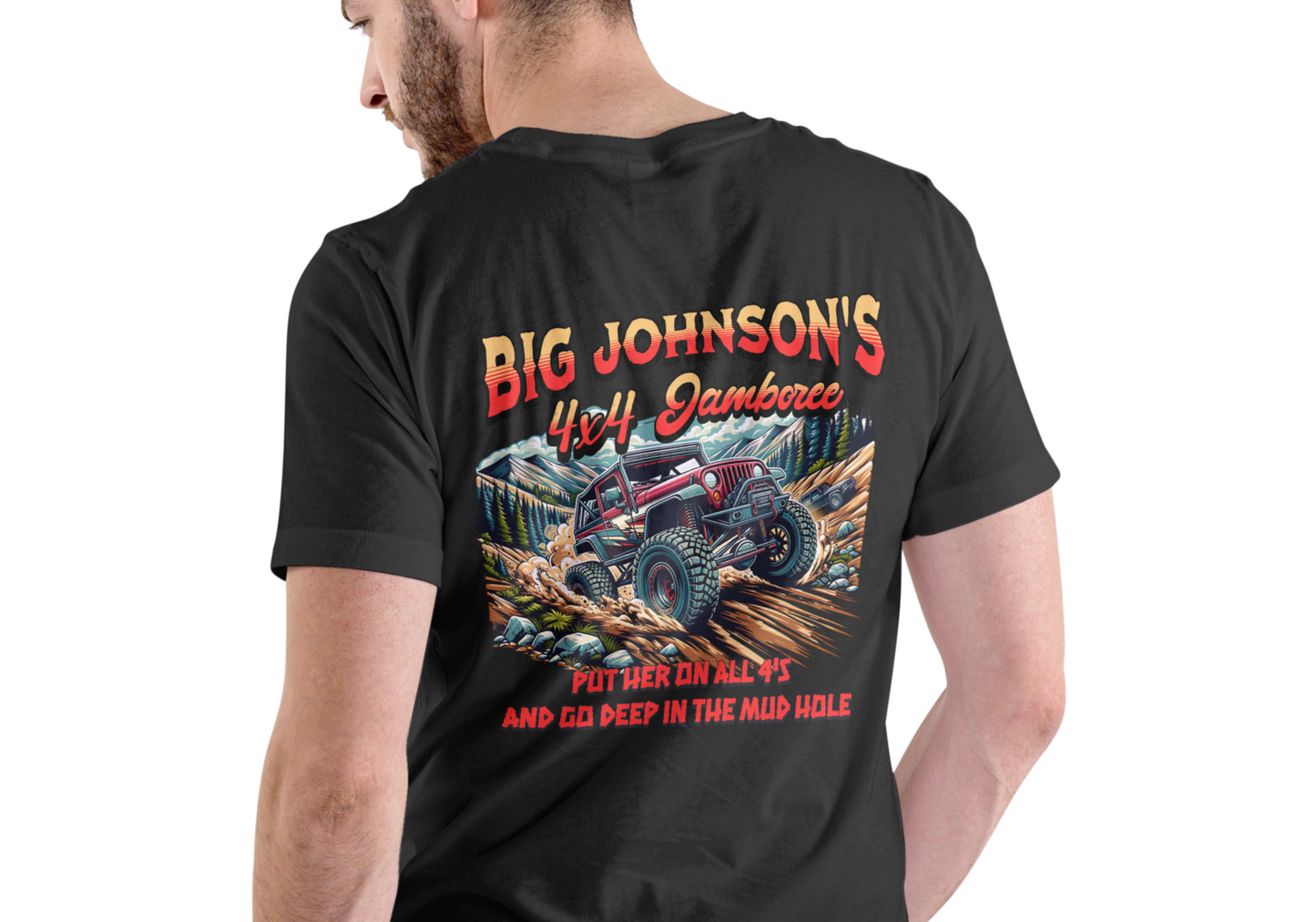 BIG JOHNSON'S 4X4 JAMBOREE, T-SHIRT, UNISEX, COTTON