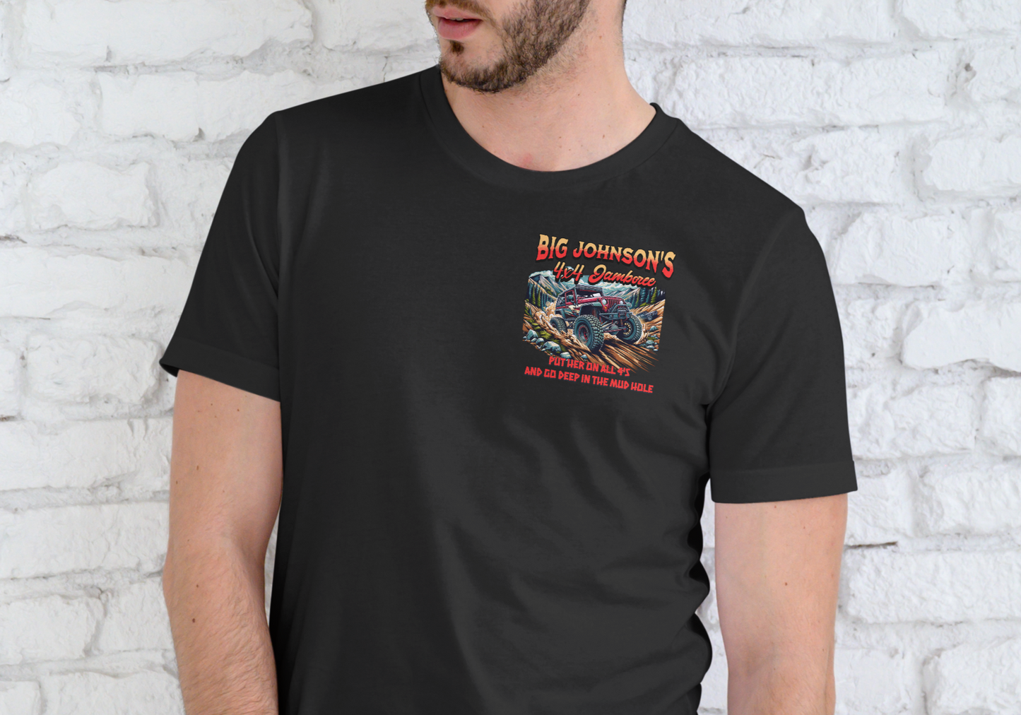 BIG JOHNSON'S 4X4 JAMBOREE, T-SHIRT, UNISEX, COTTON