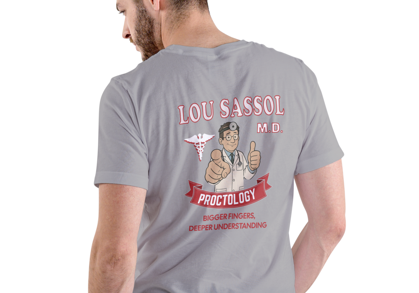 LOU SASSOL PROCTOLOGY, T-SHIRT, UNISEX, COTTON