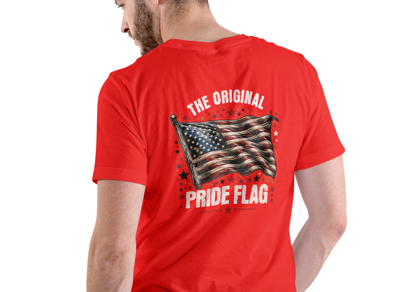 THE ORIGINAL PRIDE FLAG, USA, T-SHIRT, UNISEX, COTTON