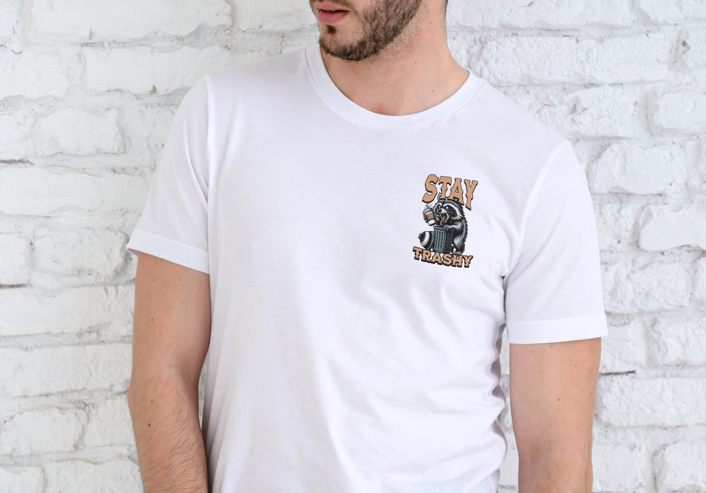 STAY TRASHY, T-SHIRT, UNISEX, COTTON