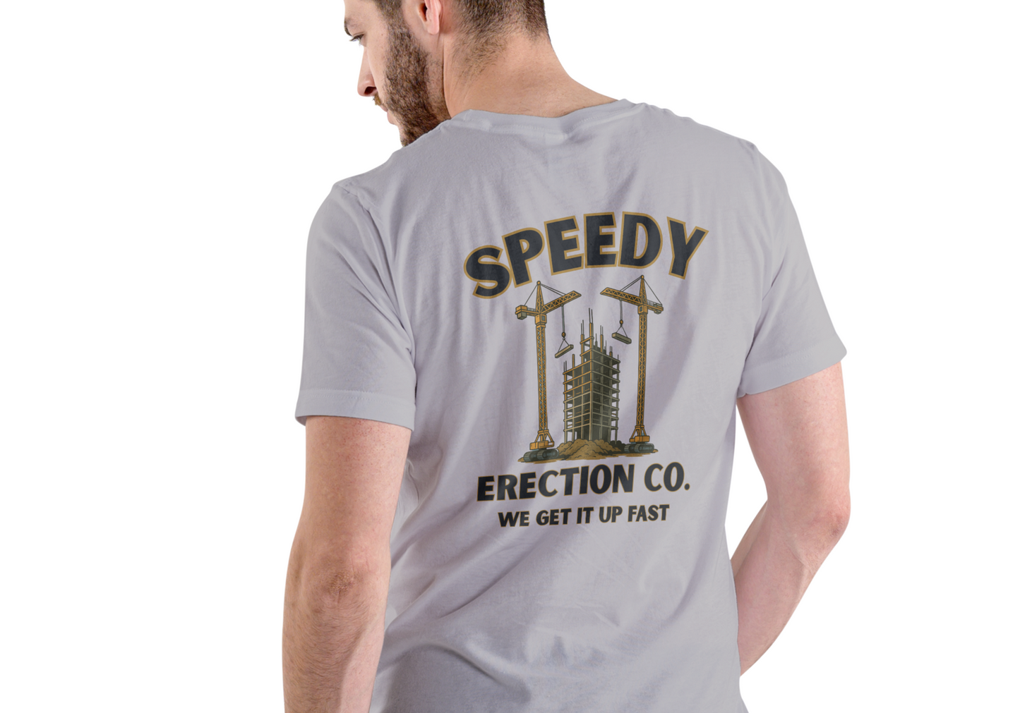 SPEEDY ERECTION COMPANY, T-SHIRT, UNISEX, COTTON