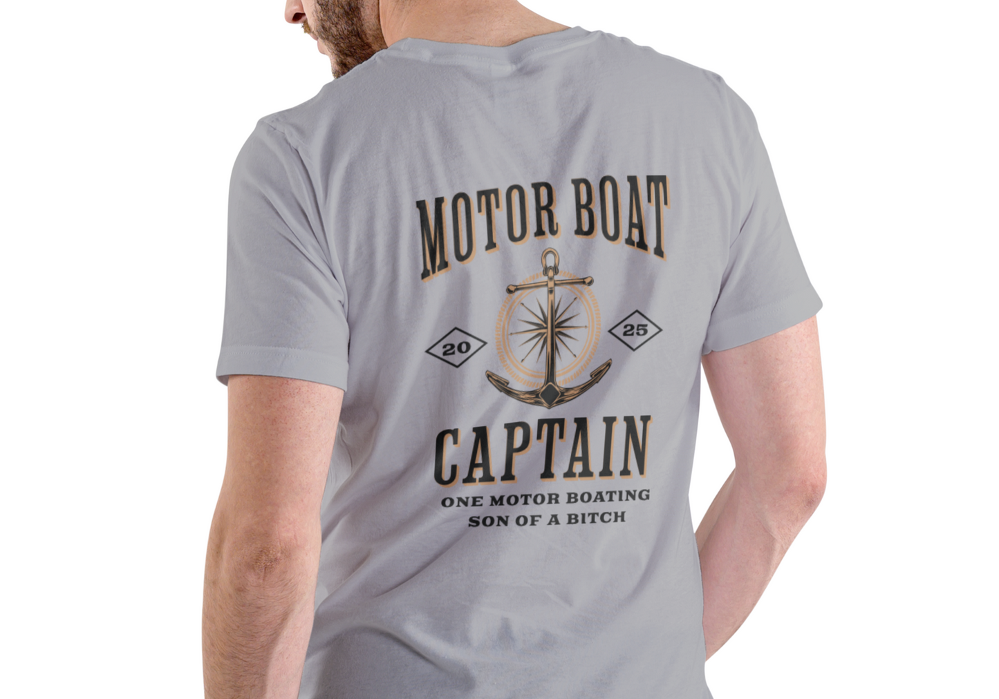 MOTOR BOAT CAPTAIN, T-SHIRT, UNISEX, COTTON
