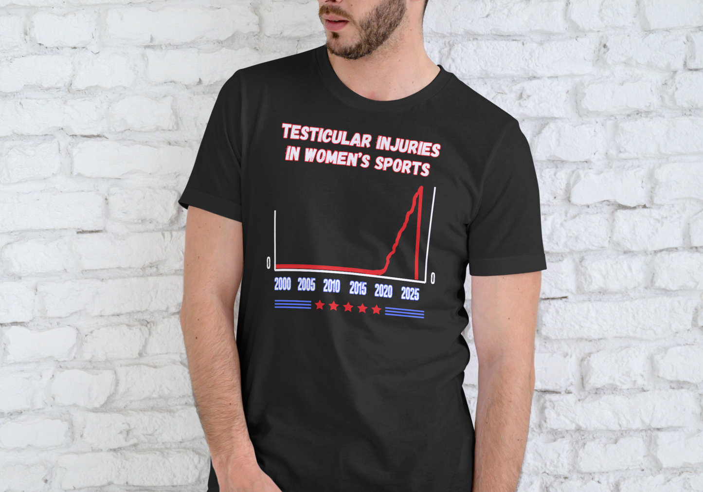 NEW TESTICULAR INJURIES IN WOMENS SPORTS, T-SHIRT, UNISEX, COTTON