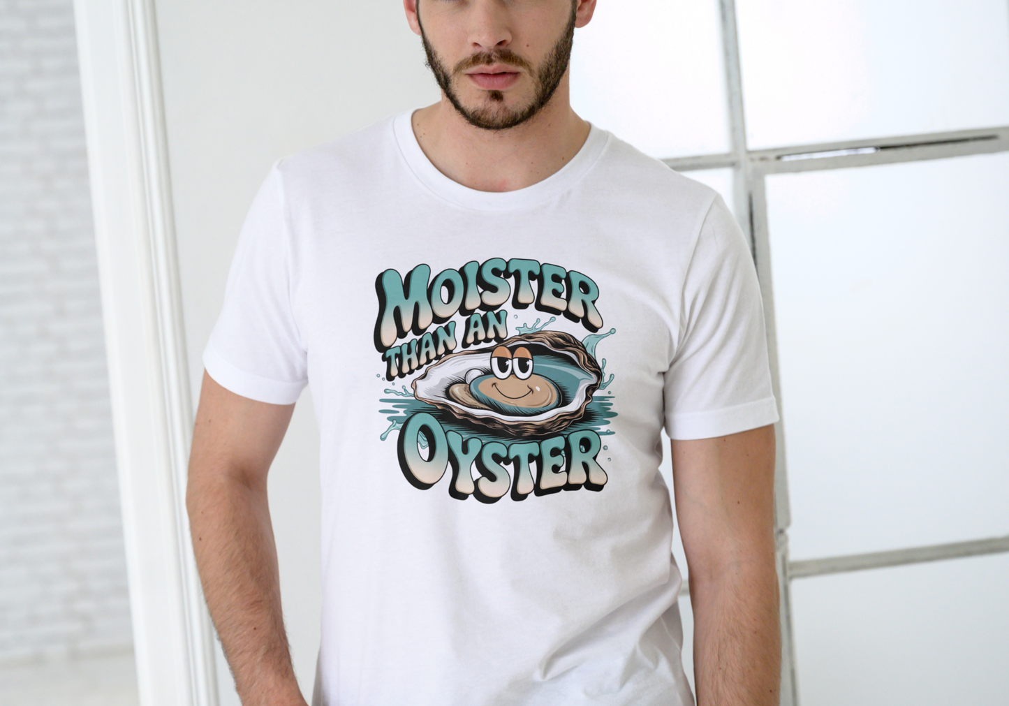 MOISTER THAN AN OYSTER, T-SHIRT, UNISEX, COTTON
