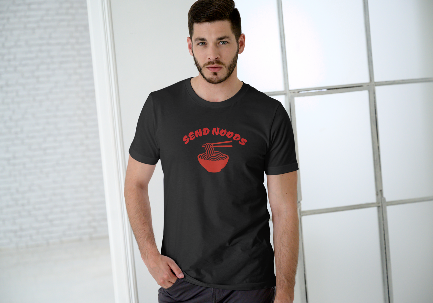 Send Noods, T-SHIRT, UNISEX, COTTON