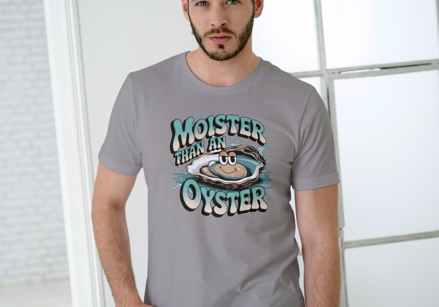 MOISTER THAN AN OYSTER, T-SHIRT, UNISEX, COTTON