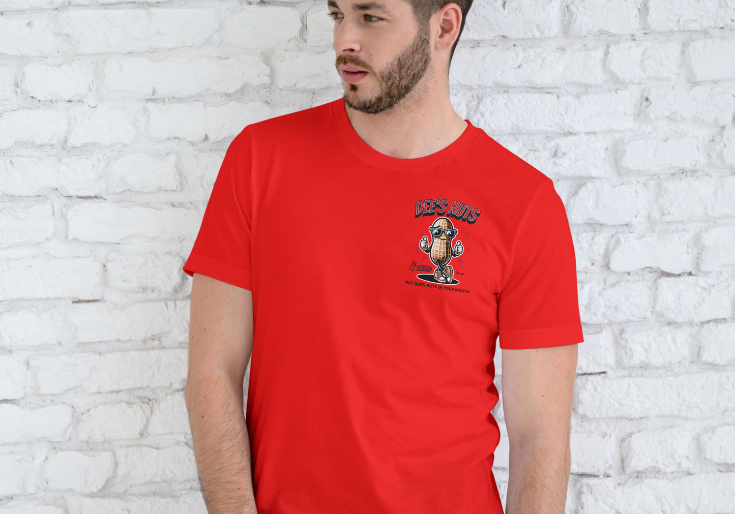 DEE'S NUTS, SALTED, T-SHIRT, UNISEX, COTTON