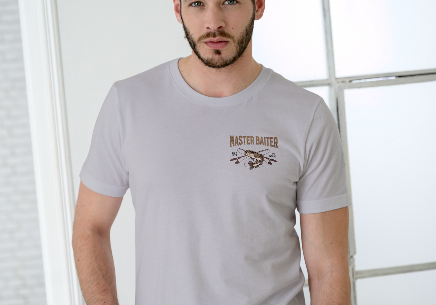 MASTER BAITER, BAIT AND TACKLE, T-SHIRT, UNISEX, COTTON