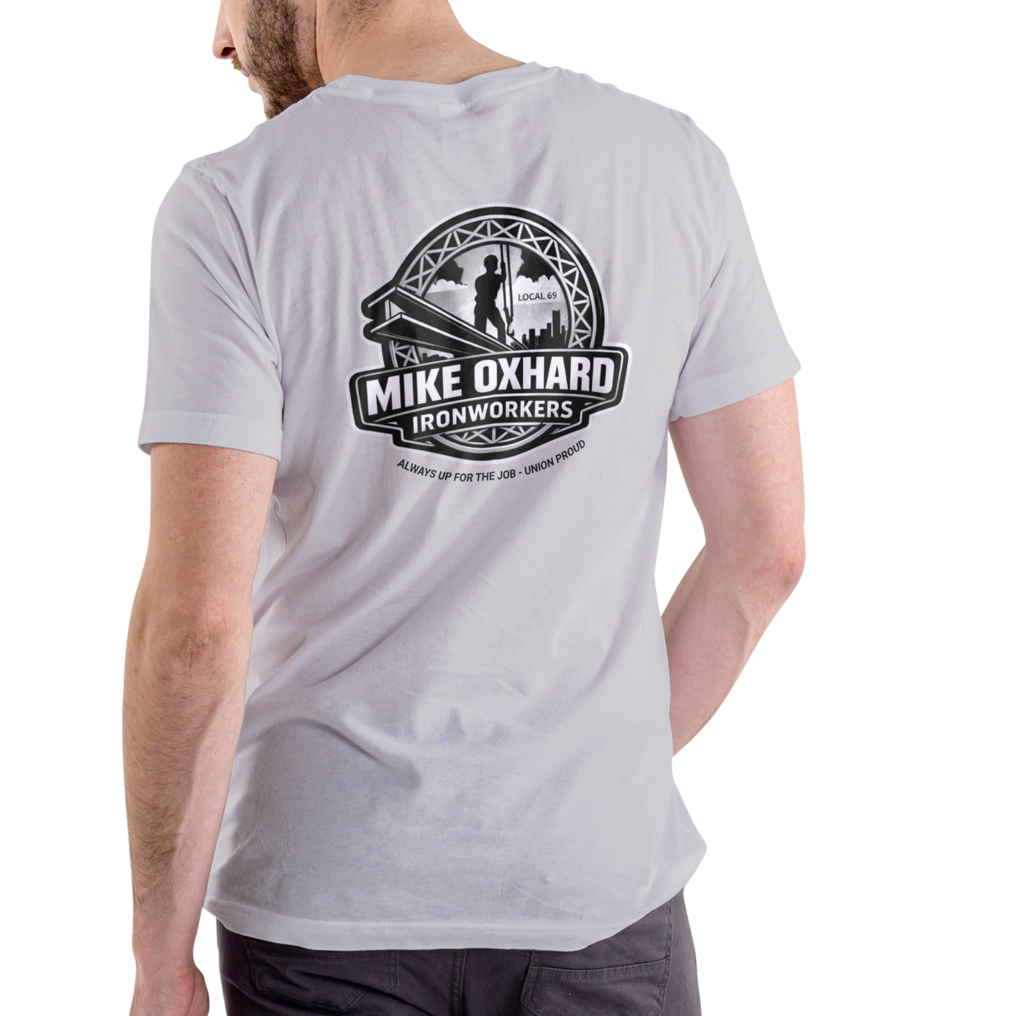 MIKE OXHARD IRONWORKERS Funny T Shirt, Unisex Cotton