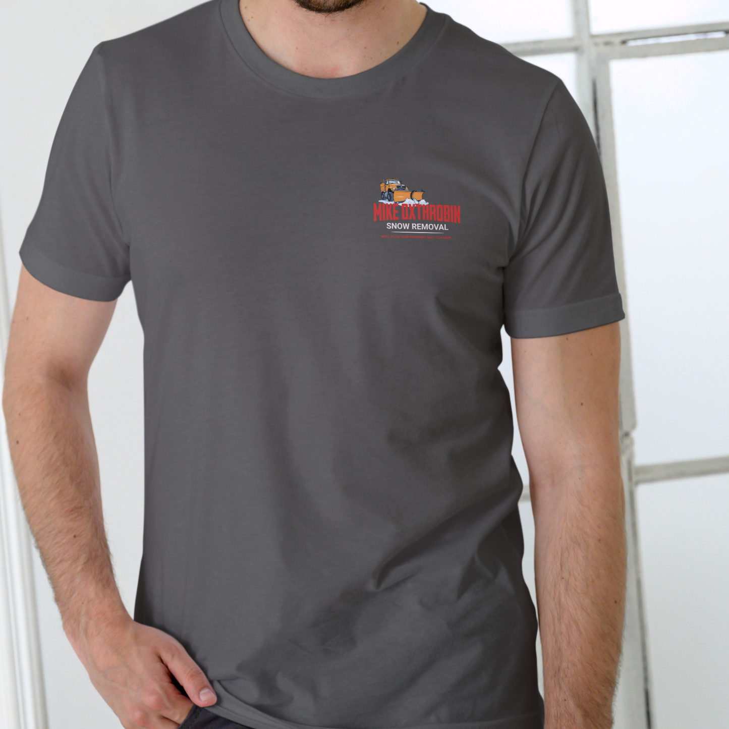 MIKE OXTHROBIN SNOW REMOVAL Funny name T Shirt Unisex Cotton