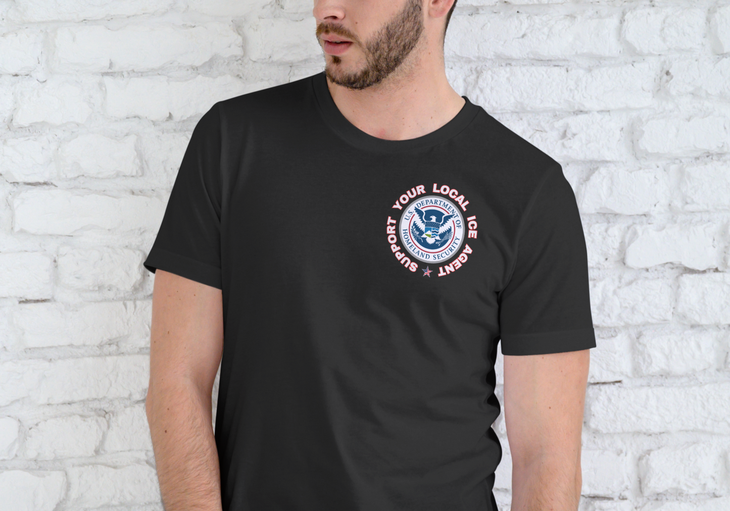SUPPORT YOUR LOCAL ICE AGENT, T-SHIRT, UNISEX, COTTON