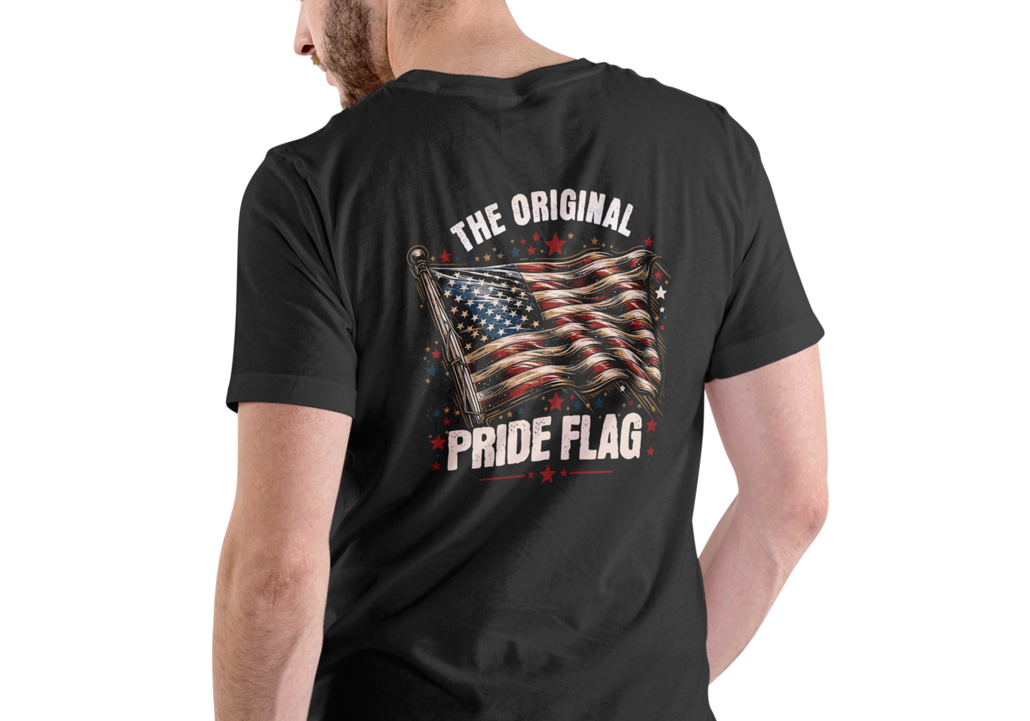 THE ORIGINAL PRIDE FLAG, USA, T-SHIRT, UNISEX, COTTON