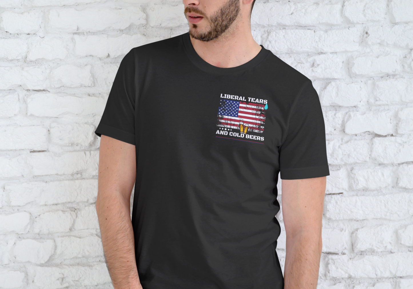 LIBERAL TEARS AND COLD BEERS, T-SHIRT, UNISEX, COTTON