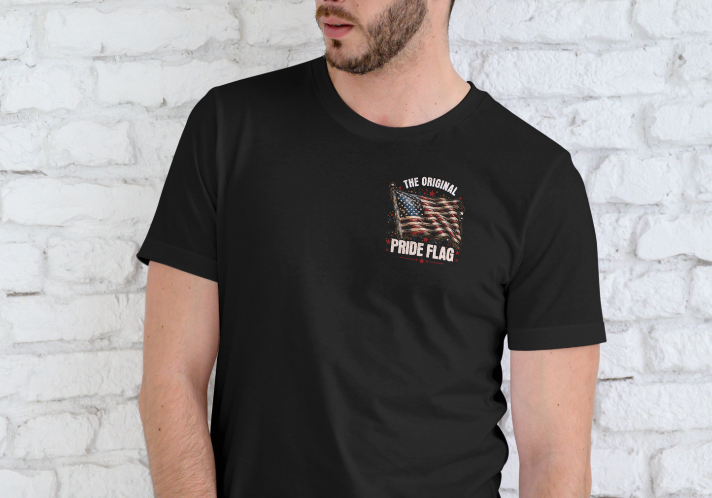 THE ORIGINAL PRIDE FLAG, USA, T-SHIRT, UNISEX, COTTON