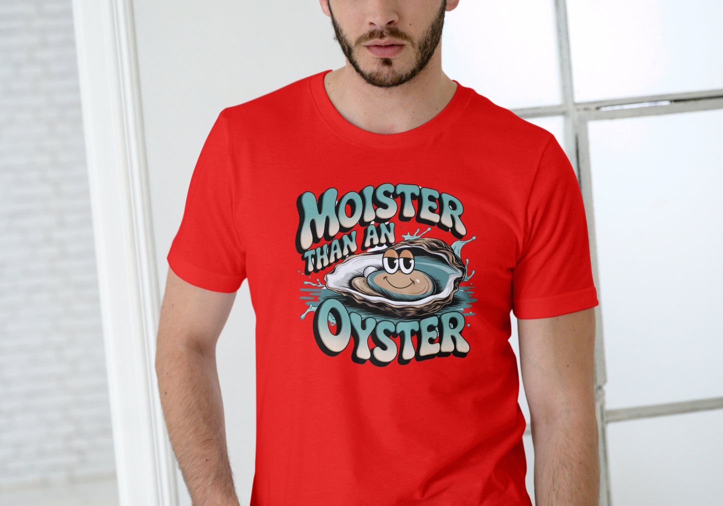 MOISTER THAN AN OYSTER, T-SHIRT, UNISEX, COTTON