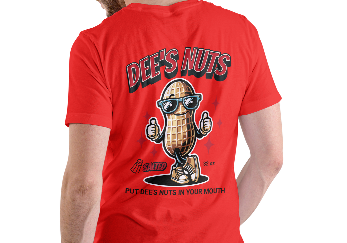 DEE'S NUTS, SALTED, T-SHIRT, UNISEX, COTTON