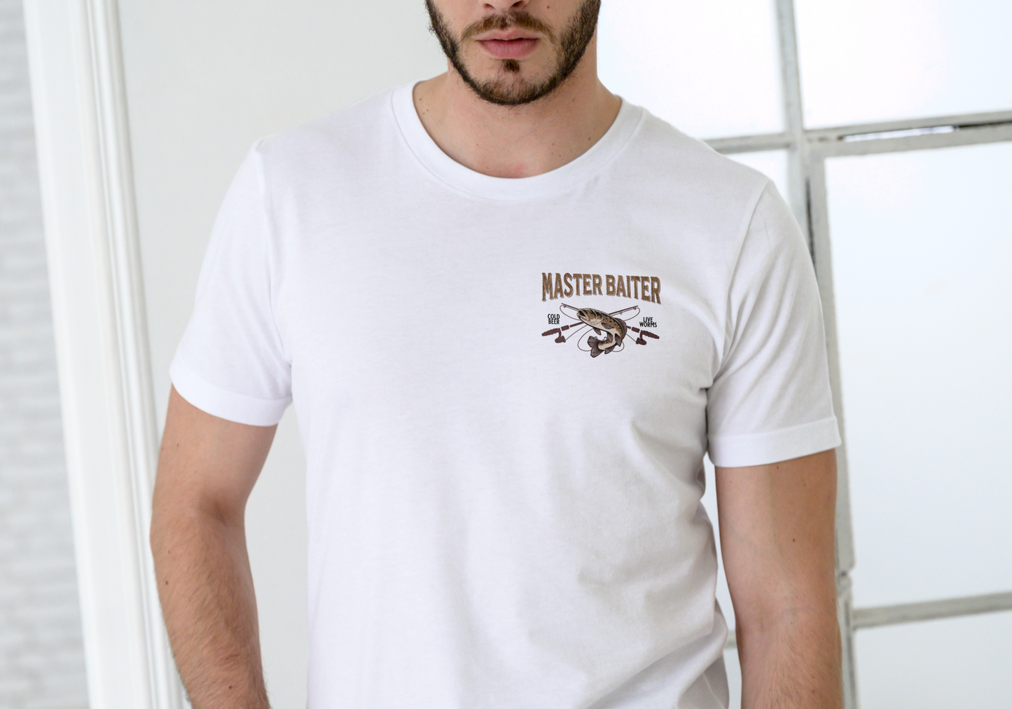MASTER BAITER, BAIT AND TACKLE, T-SHIRT, UNISEX, COTTON