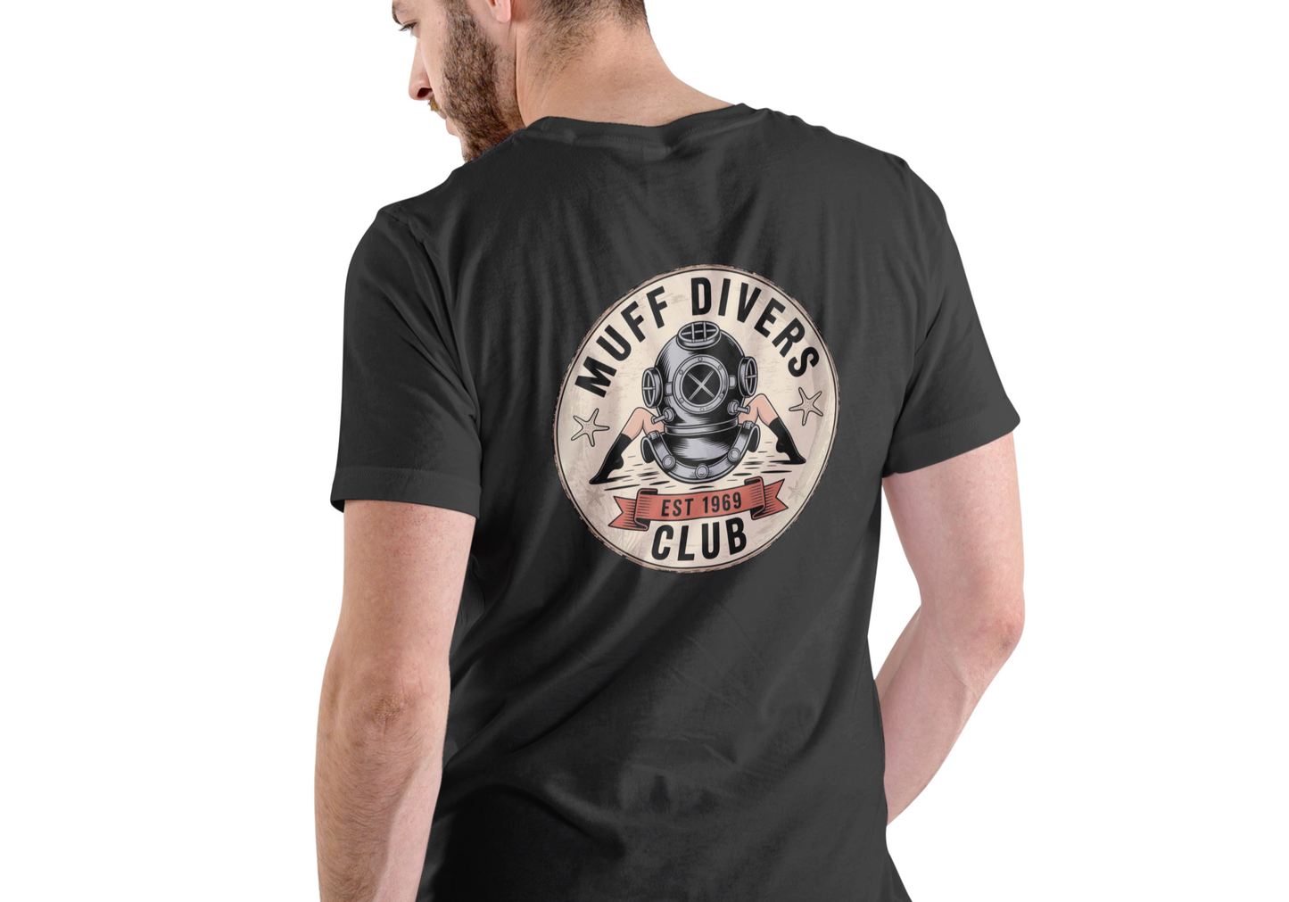 MUFF DIVER CLUB, T-SHIRT, UNISEX, COTTON