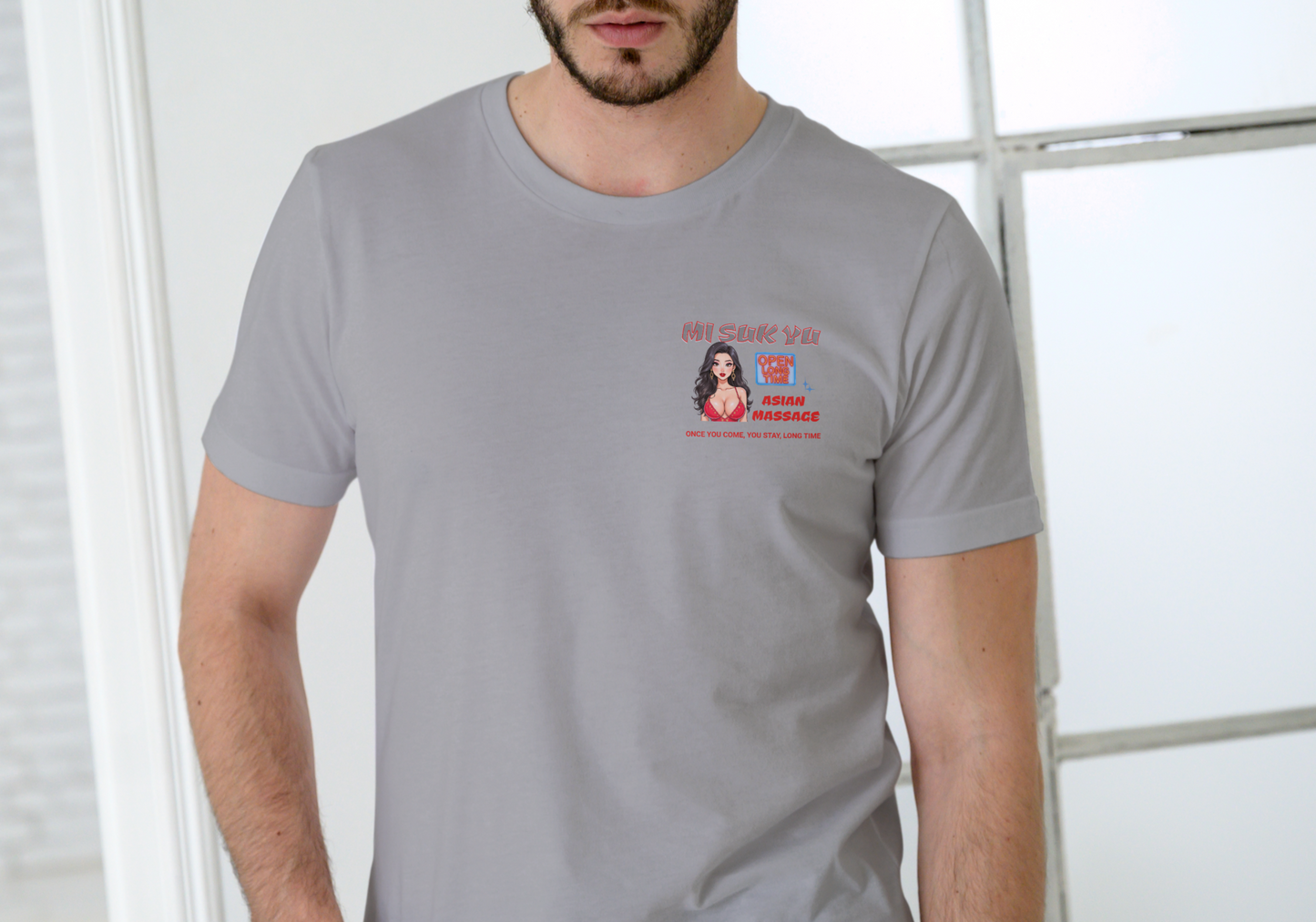 MI SUK YU, ASIAN MASSAGE T-SHIRT, UNISEX, COTTON