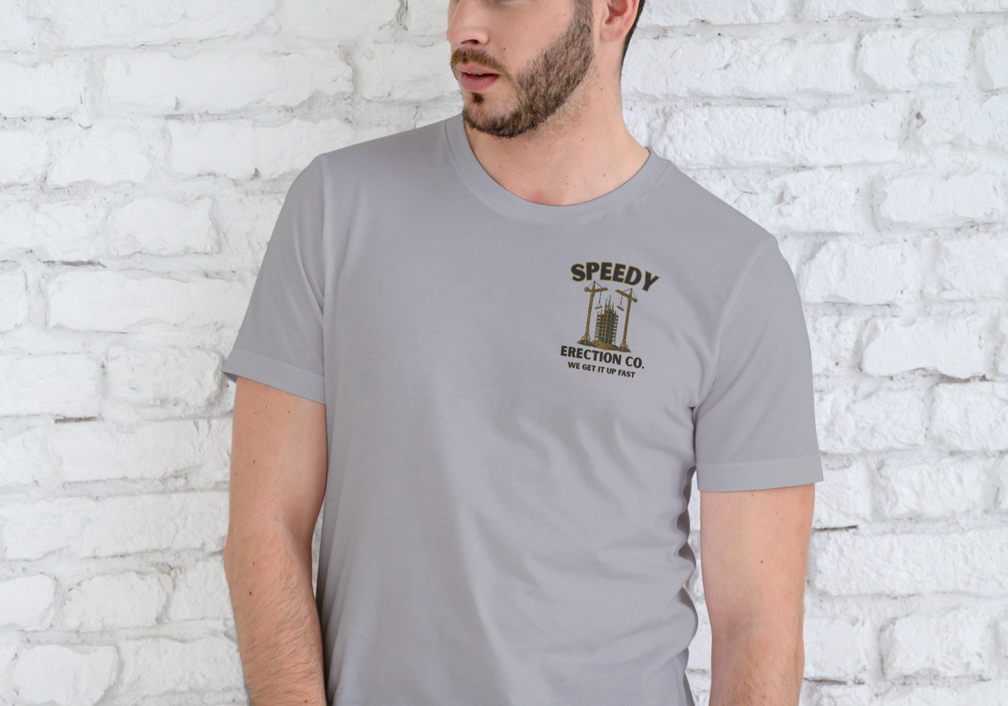SPEEDY ERECTION COMPANY, T-SHIRT, UNISEX, COTTON