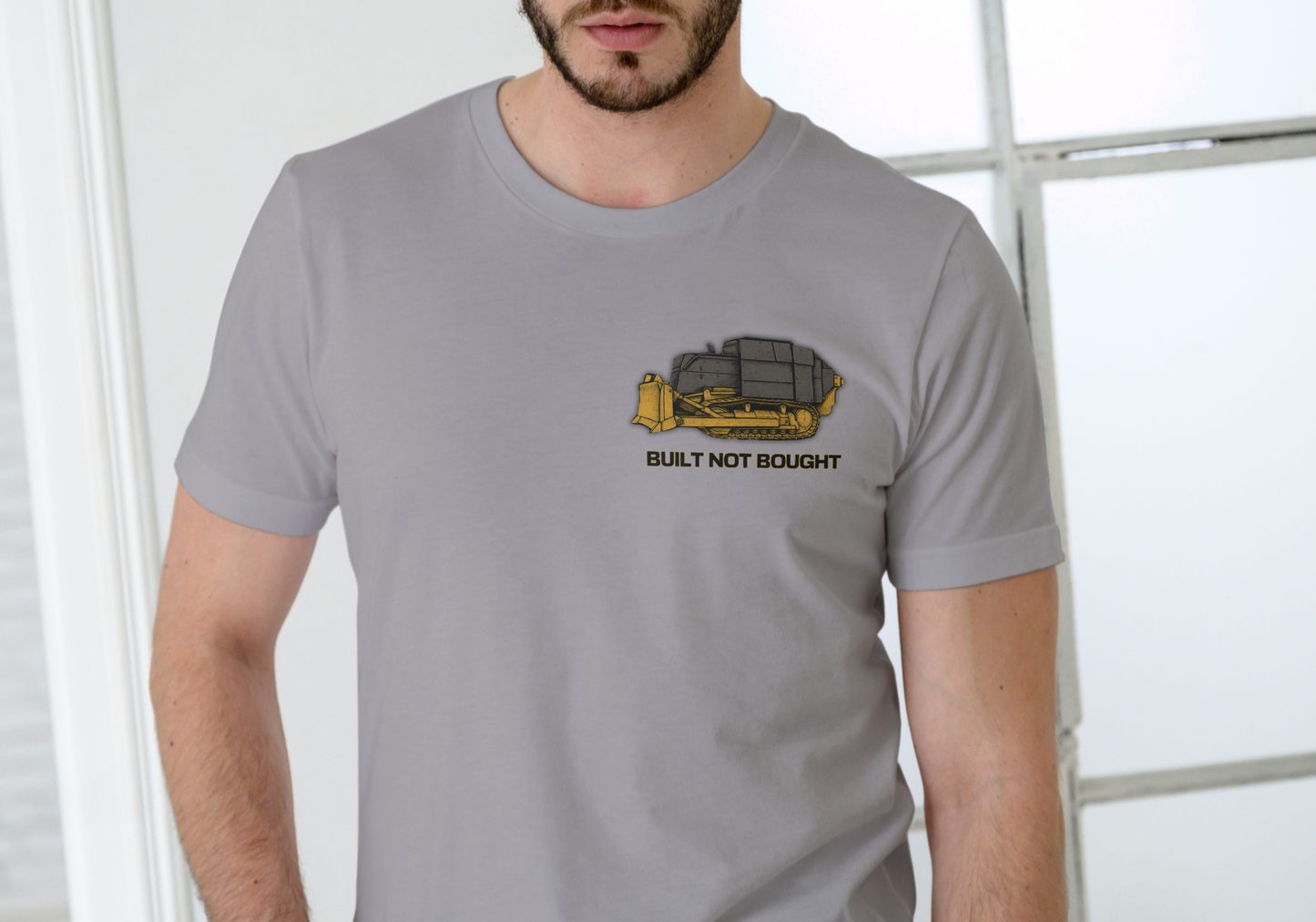 HEEMEYER BUILT NOT BOUGHT, T-SHIRT, UNISEX, COTTON