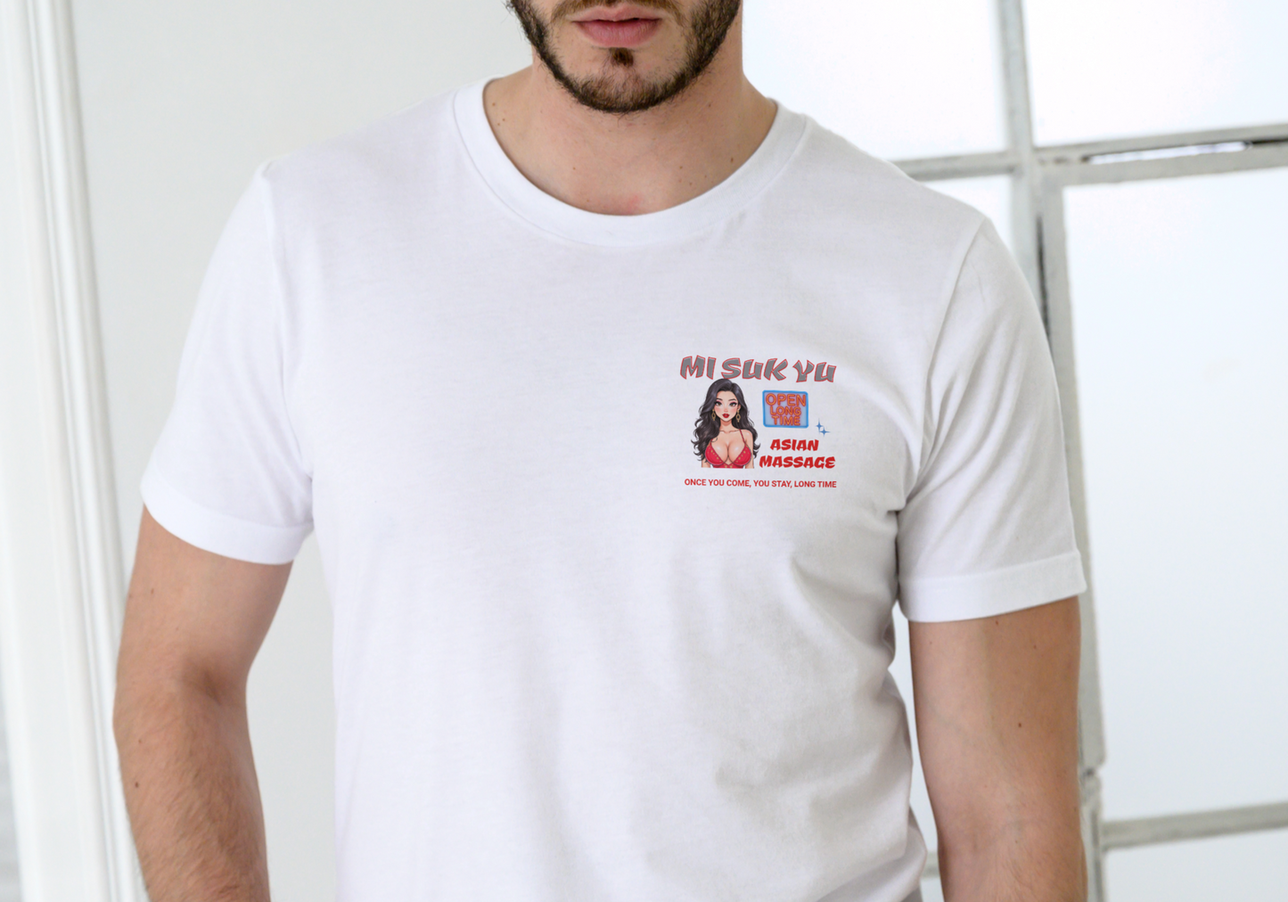 MI SUK YU, ASIAN MASSAGE T-SHIRT, UNISEX, COTTON