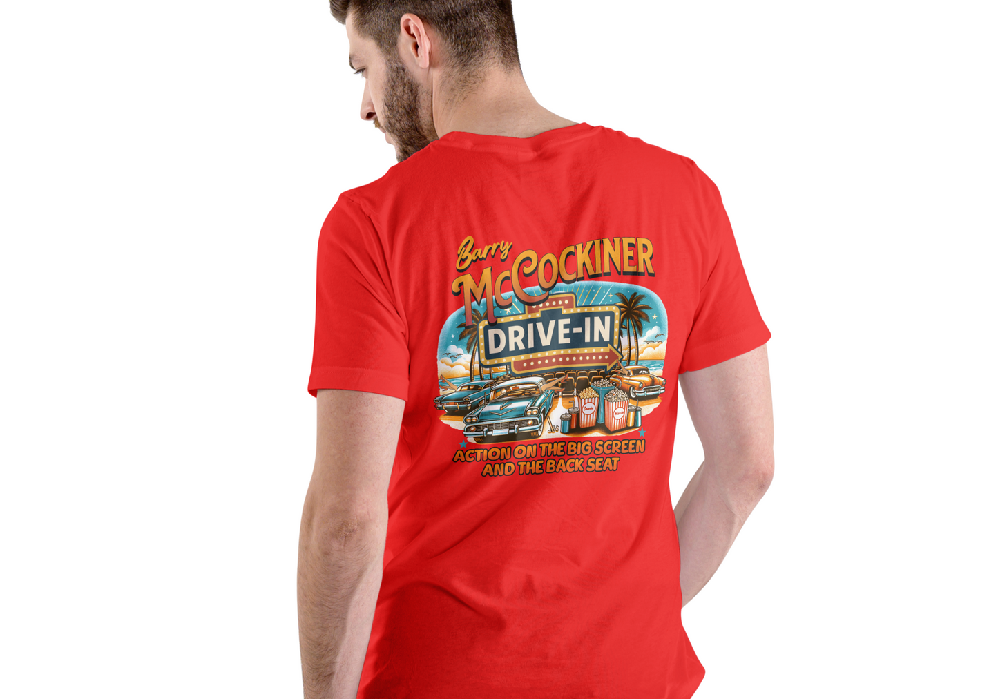 BARRY McCOCKINER DRIVE-IN, T-SHIRT, UNISEX, COTTON