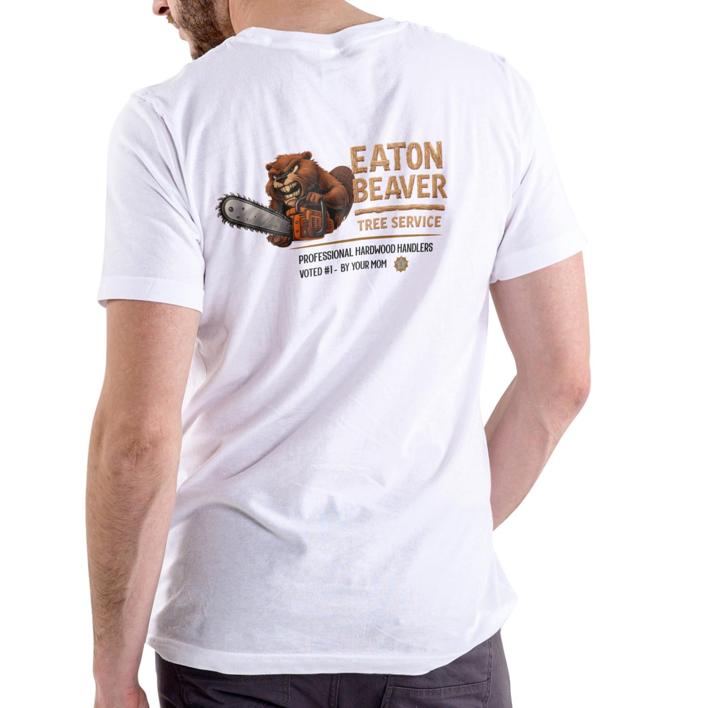 EATON BEAVER TREE SERVICE Funny name T Shirt, Unisex Cotton