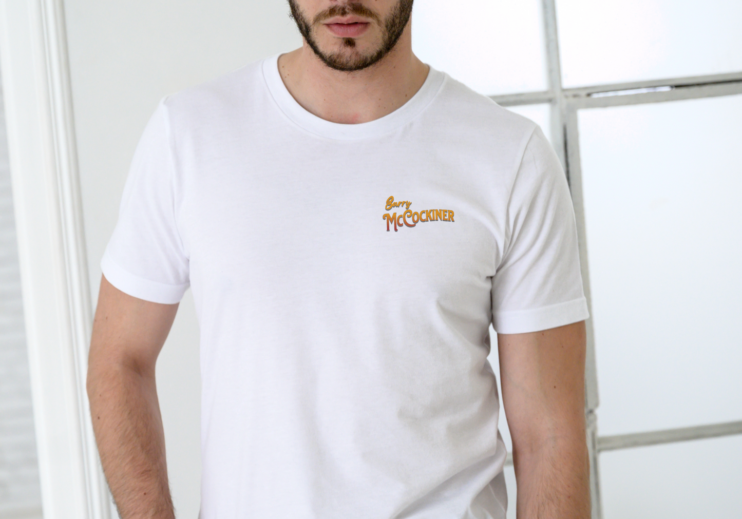BARRY McCOCKINER DRIVE-IN, T-SHIRT, UNISEX, COTTON