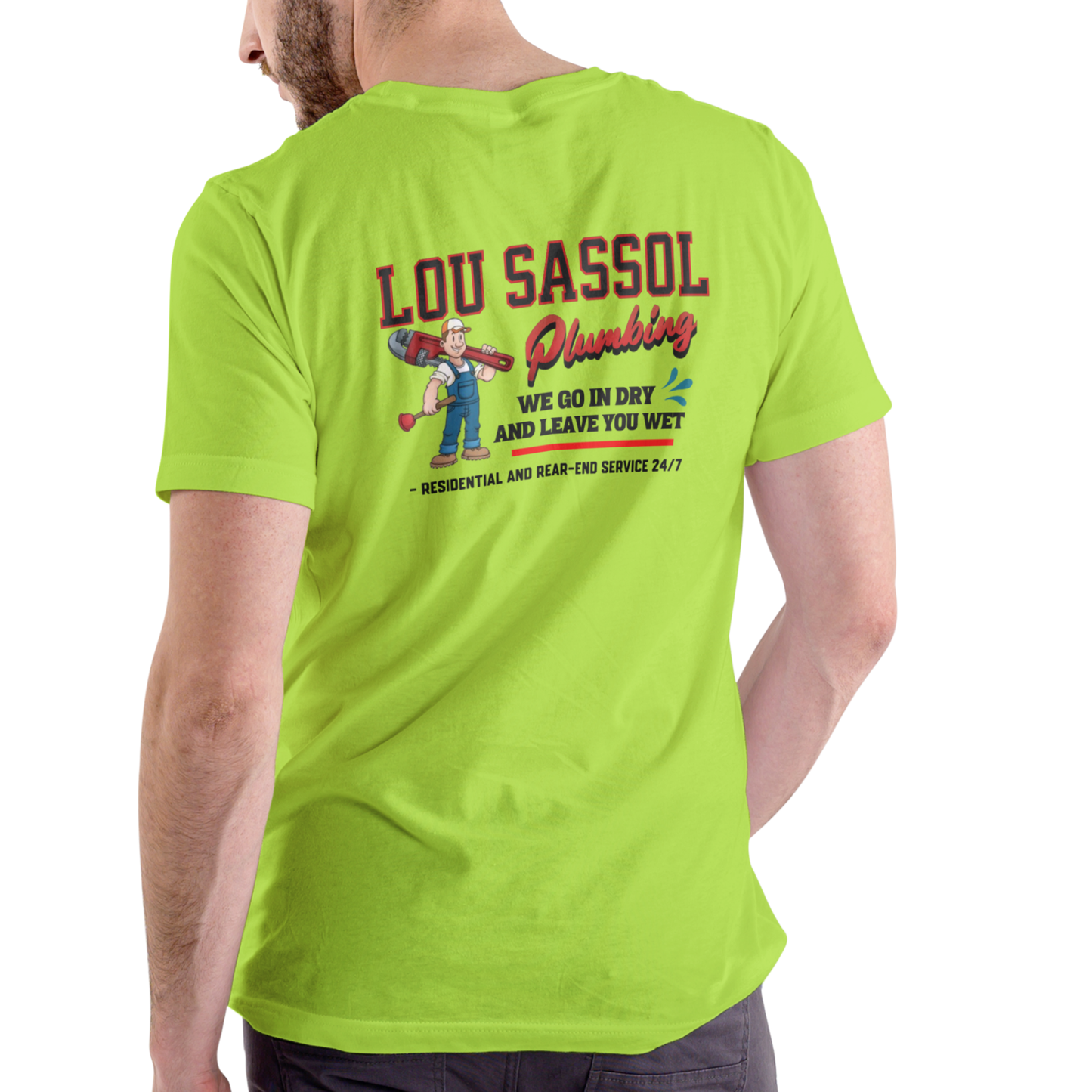 LOU SASSOL PLUMBING, T Shirt, Unisex Cotton