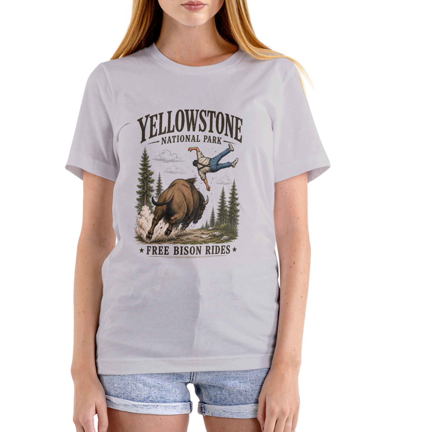 YELLOWSTONE NATIONAL PARK Funny Bison Tourist T-Shirt – Unisex Cotton Tee