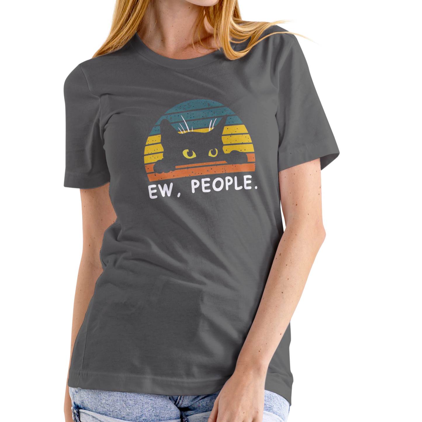 EW. PEOPLE β Cat Funny T-Shirt (Unisex Cotton)