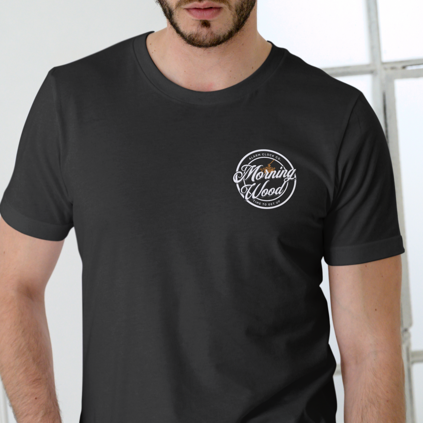 MORNING WOOD ALARM CLOCK CO. T SHIRT