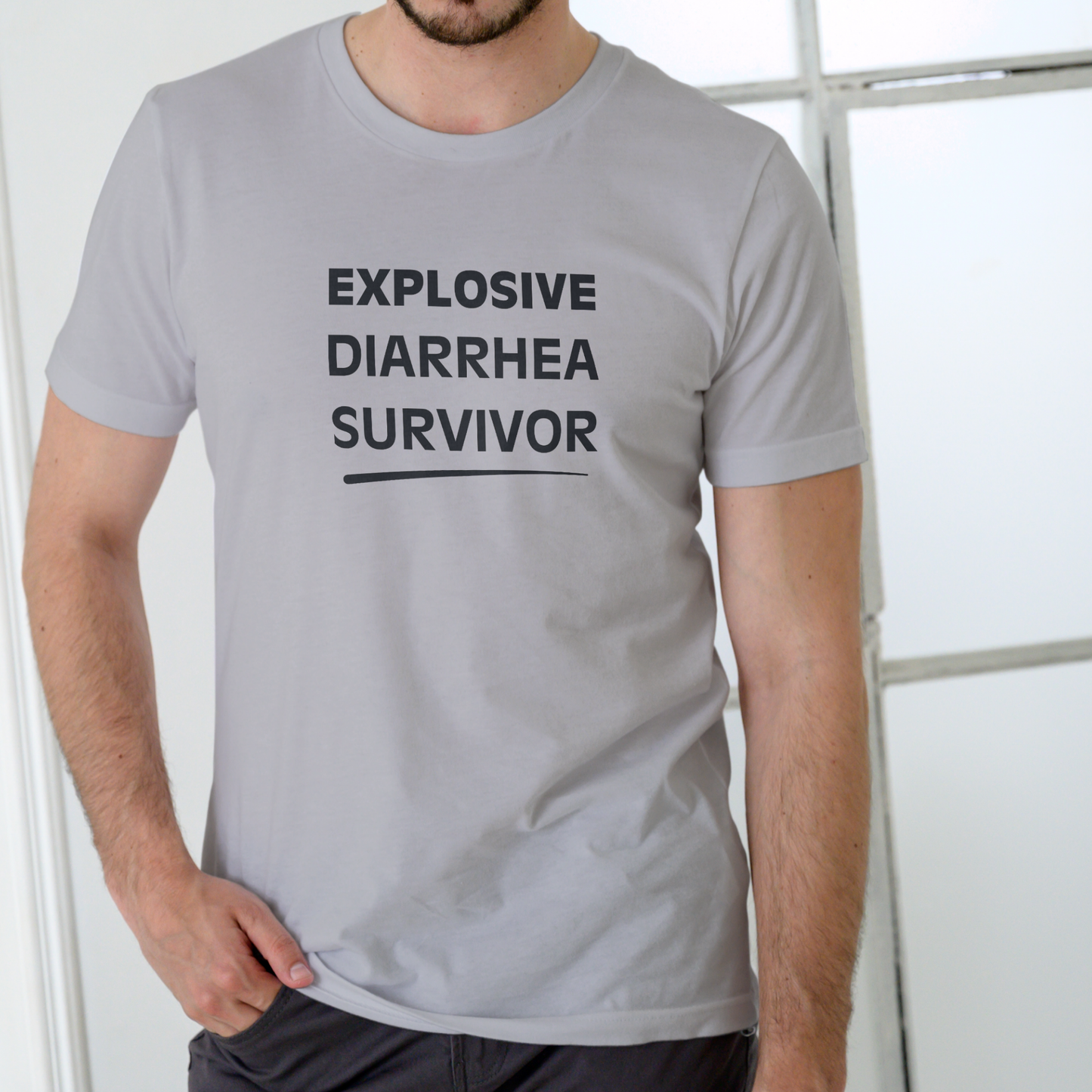EXPLOSIVE DIARRHEA SURVIVOR Funny T-Shirt – Unisex Cotton Graphic Tee