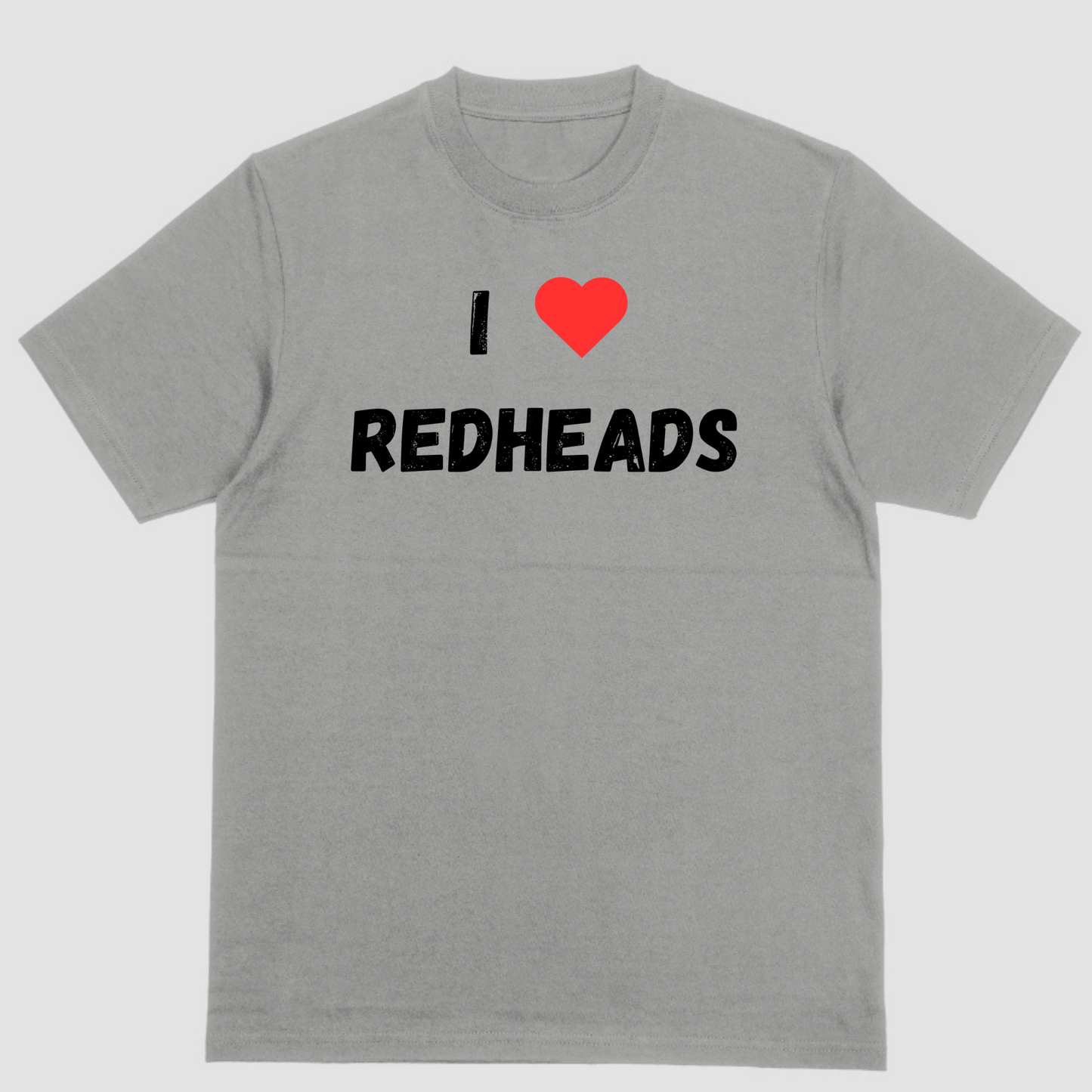 Short sleeve shirt, I LOVE REDHEADS