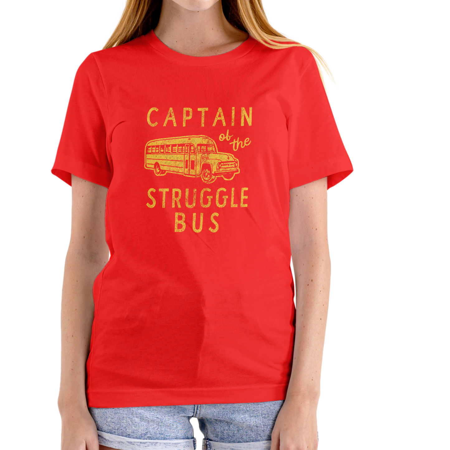 Captain of the Struggle Bus – Funny Unisex Cotton Crew T-Shirt